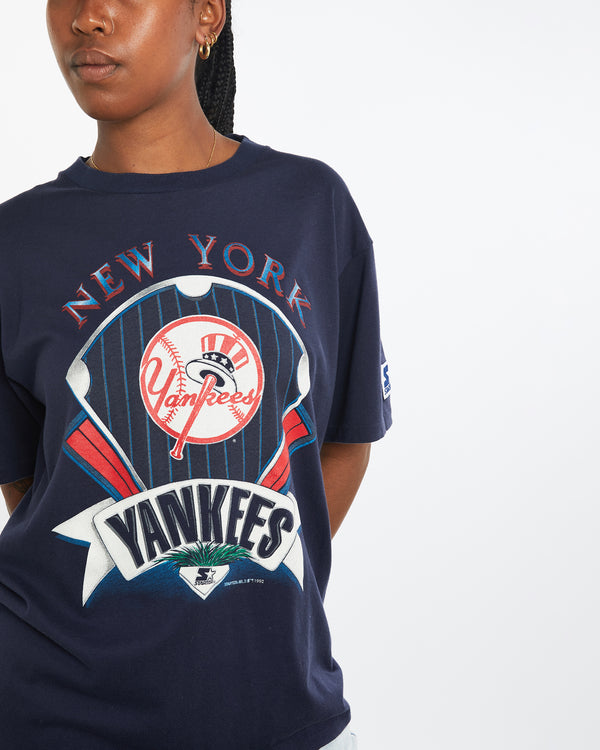 Vintage 1992 Starter MLB New York Yankees Tee <br>M , The Real Deal , newtown, sydney, australia, thrift store, opshop, preloved, secondhand, sustainable, retro, antique, 70s, 80s, 90s, 2000s, 00s, fashion, clothing, streetwear, trendy, garment, style, boutique, store, shop, archive, sale, cheap, best, top