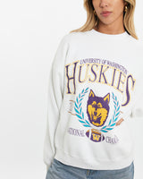 Vintage 1991 NCAA Washington Huskies Sweatshirt <br>XS , The Real Deal , newtown, sydney, australia, thrift store, opshop, preloved, secondhand, sustainable, retro, antique, 70s, 80s, 90s, 2000s, 00s, fashion, clothing, streetwear, trendy, garment, style, boutique, store, shop, archive, sale, cheap, best, top