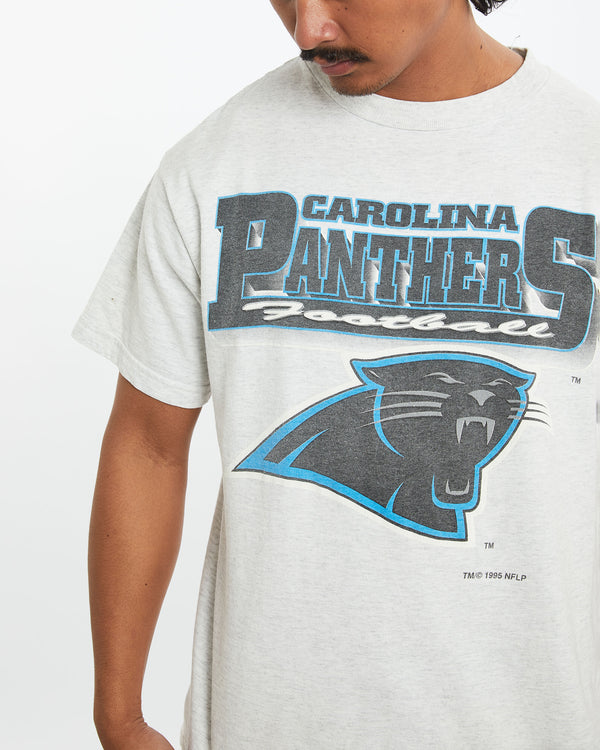 Vintage 1995 NFL Carolina Panthers Tee <br>M , The Real Deal , newtown, sydney, australia, thrift store, opshop, preloved, secondhand, sustainable, retro, antique, 70s, 80s, 90s, 2000s, 00s, fashion, clothing, streetwear, trendy, garment, style, boutique, store, shop, archive, sale, cheap, best, top