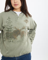 Vintage 90s Wildlife Elk Sweatshirt <br>XS