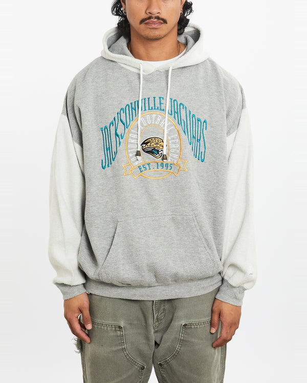 Vintage NFL Jacksonville Jaguars Hooded Sweatshirt <br>L , The Real Deal , newtown, sydney, australia, thrift store, opshop, preloved, secondhand, sustainable, retro, antique, 70s, 80s, 90s, 2000s, 00s, fashion, clothing, streetwear, trendy, garment, style, boutique, store, shop, archive, sale, cheap, best, top