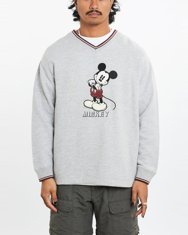 Vintage 90s Disney Mickey Mouse Sweatshirt <br>L , The Real Deal , newtown, sydney, australia, thrift store, opshop, preloved, secondhand, sustainable, retro, antique, 70s, 80s, 90s, 2000s, 00s, fashion, clothing, streetwear, trendy, garment, style, boutique, store, shop, archive, sale, cheap, best, top