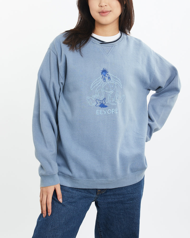 Vintage Disney Winnie The Pooh Eeyore Sweatshirt <br>S , The Real Deal , newtown, sydney, australia, thrift store, opshop, preloved, secondhand, sustainable, retro, antique, 70s, 80s, 90s, 2000s, 00s, fashion, clothing, streetwear, trendy, garment, style, boutique, store, shop, archive, sale, cheap, best, top