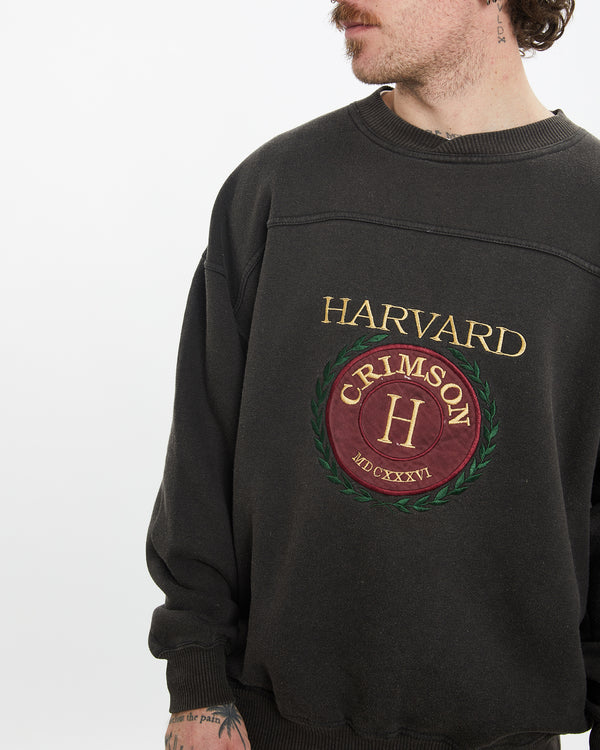 Vintage 90s Harvard Crimson Sweatshirt <br>L , The Real Deal , newtown, sydney, australia, thrift store, opshop, preloved, secondhand, sustainable, retro, antique, 70s, 80s, 90s, 2000s, 00s, fashion, clothing, streetwear, trendy, garment, style, boutique, store, shop, archive, sale, cheap, best, top