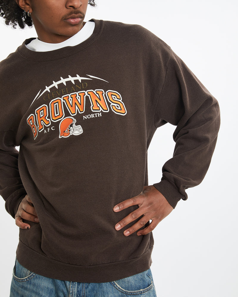 Vintage NFL Cleveland Browns Sweatshirt <br>L , The Real Deal , newtown, sydney, australia, thrift store, opshop, preloved, secondhand, sustainable, retro, antique, 70s, 80s, 90s, 2000s, 00s, fashion, clothing, streetwear, trendy, garment, style, boutique, store, shop, archive, sale, cheap, best, top