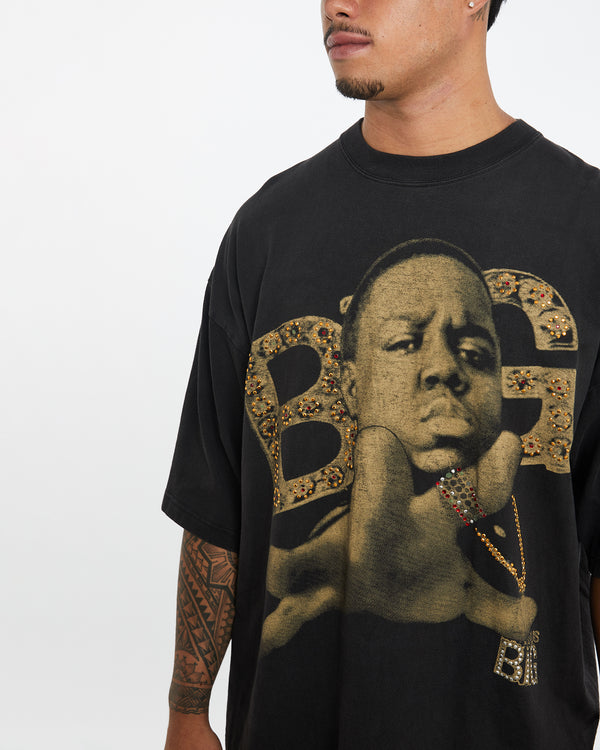 Vintage The Notorious B.I.G. 'Biggie Smalls' Music Tee <br>XXL , The Real Deal , newtown, sydney, australia, thrift store, opshop, preloved, secondhand, sustainable, retro, antique, 70s, 80s, 90s, 2000s, 00s, fashion, clothing, streetwear, trendy, garment, style, boutique, store, shop, archive, sale, cheap, best, top