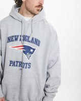 Vintage Reebok NFL New England Patriots Hooded Sweatshirt <br>L , The Real Deal , newtown, sydney, australia, thrift store, opshop, preloved, secondhand, sustainable, retro, antique, 70s, 80s, 90s, 2000s, 00s, fashion, clothing, streetwear, trendy, garment, style, boutique, store, shop, archive, sale, cheap, best, top