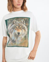 Vintage 90s Wolf National Park Wildlife Tee <br>M , The Real Deal , newtown, sydney, australia, thrift store, opshop, preloved, secondhand, sustainable, retro, antique, 70s, 80s, 90s, 2000s, 00s, fashion, clothing, streetwear, trendy, garment, style, boutique, store, shop, archive, sale, cheap, best, top