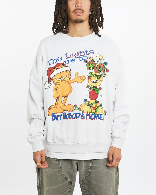 90s Garfield Christmas Sweatshirt <br>L