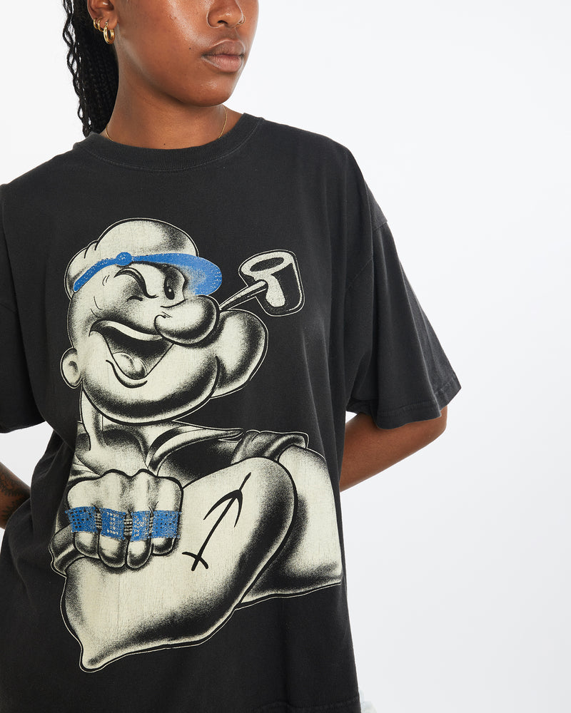 Vintage 90s Popeye Cartoon Tee <br>L