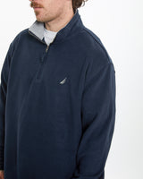 Vintage Nautica Quarter Zip Fleece Sweatshirt <br>L