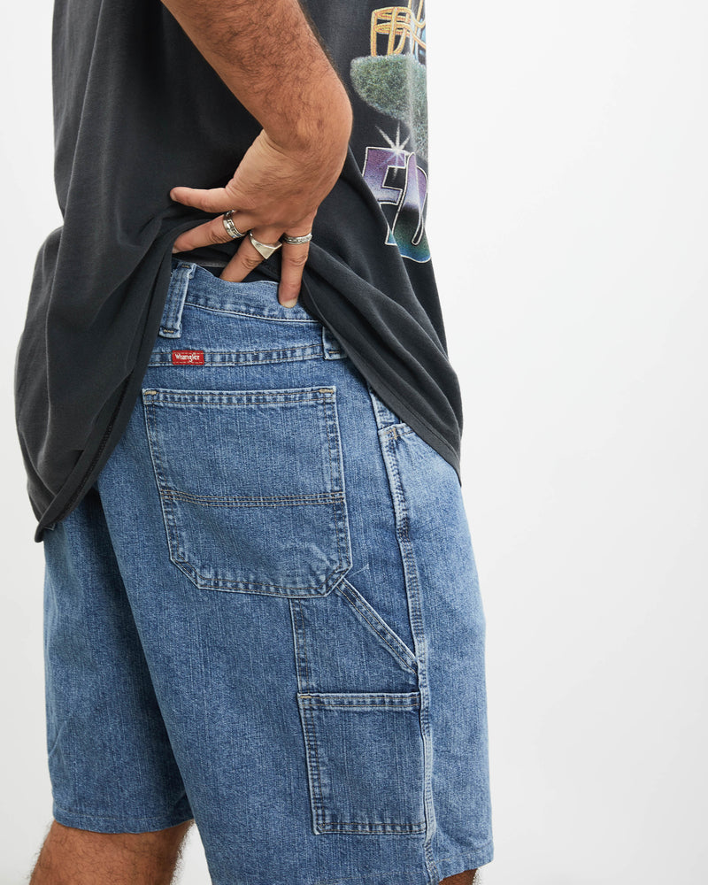 Vintage Wrangler Denim Carpenter Shorts <br>37" , The Real Deal , newtown, sydney, australia, thrift store, opshop, preloved, secondhand, sustainable, retro, antique, 70s, 80s, 90s, 2000s, 00s, fashion, clothing, streetwear, trendy, garment, style, boutique, store, shop, archive, sale, cheap, best, top