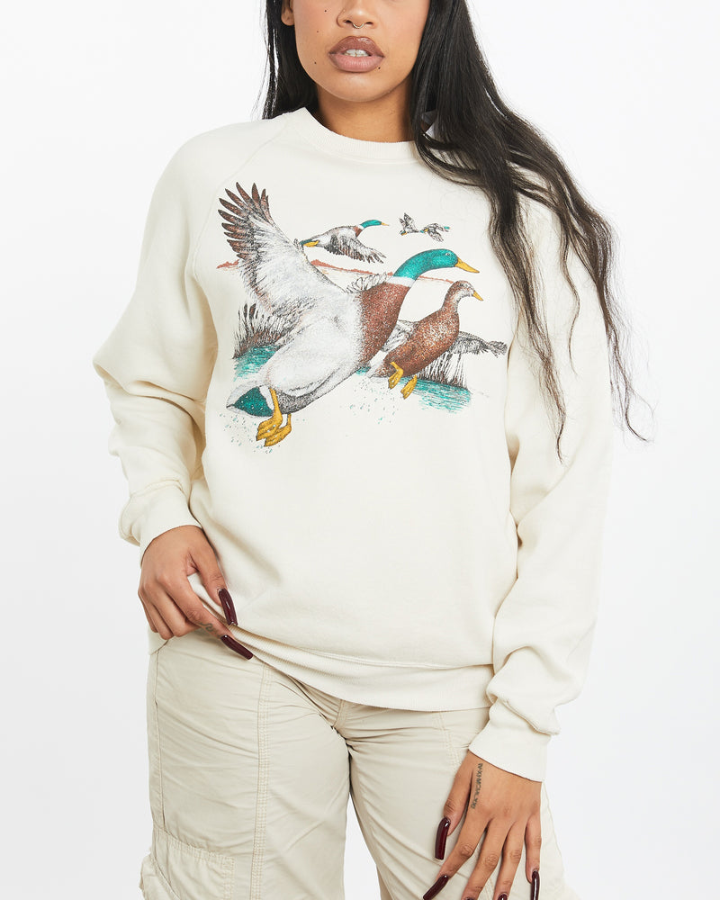 Vintage 90s Wildlife Duck Sweatshirt <br>S