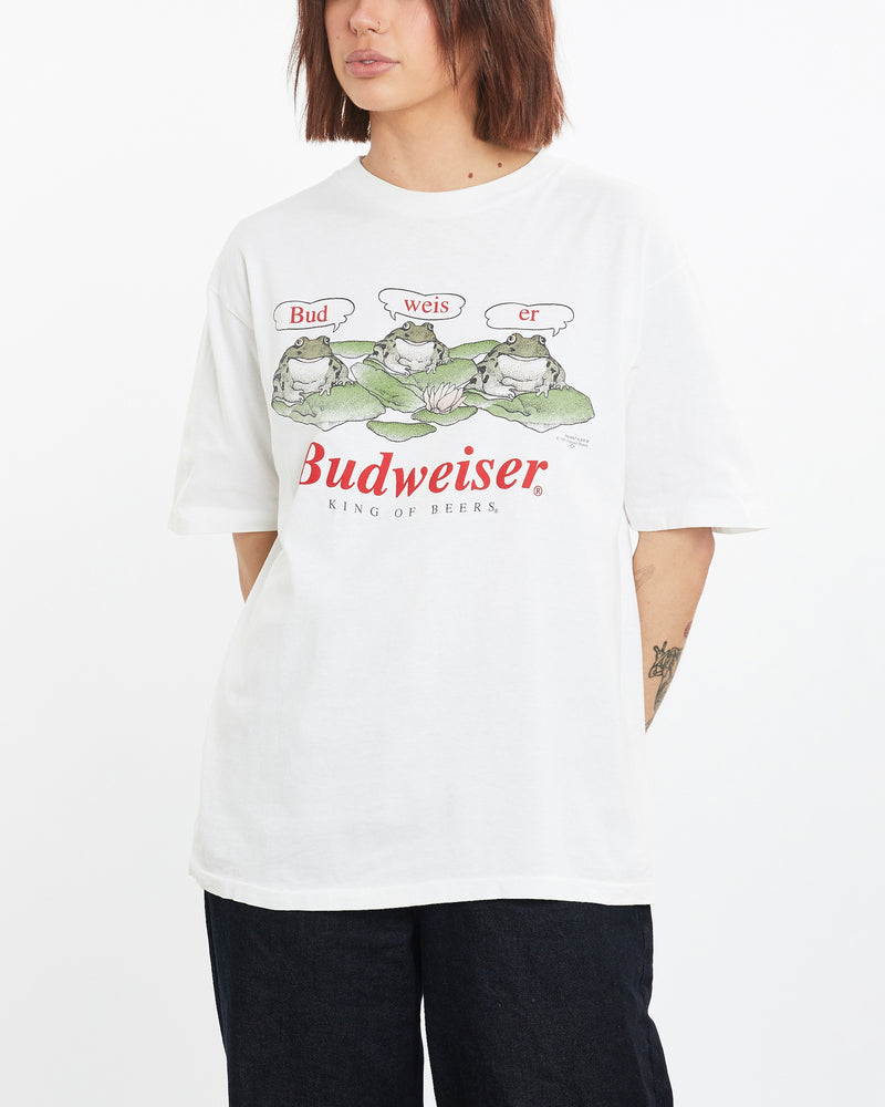 Vintage 1995 Budweiser Tee <br>M , The Real Deal , newtown, sydney, australia, thrift store, opshop, preloved, secondhand, sustainable, retro, antique, 70s, 80s, 90s, 2000s, 00s, fashion, clothing, streetwear, trendy, garment, style, boutique, store, shop, archive, sale, cheap, best, top