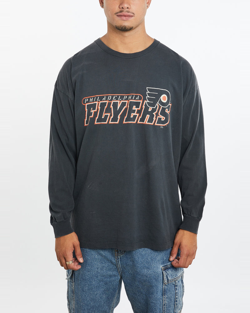 Vintage NHL Philadelphia Flyers Long Sleeve Tee <br>XL , The Real Deal , newtown, sydney, australia, thrift store, opshop, preloved, secondhand, sustainable, retro, antique, 70s, 80s, 90s, 2000s, 00s, fashion, clothing, streetwear, trendy, garment, style, boutique, store, shop, archive, sale, cheap, best, top