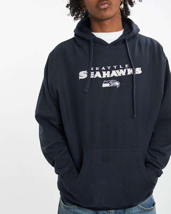 Vintage NFL Seattle Seahawks Hooded Sweatshirt <br>L