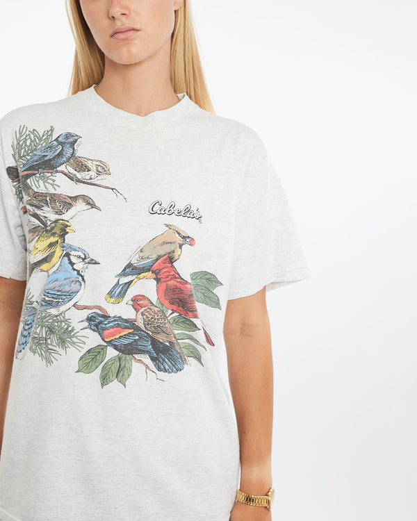 Vintage, 90s, Cabela's, Songbird, Wildlife, Tee, The Real Deal, size medium, colour Grey, newtown, sydney, australia, thrift store, opshop, preloved, secondhand, sustainable, retro, antique, 70s, 80s, 90s, 2000s, 00s, fashion, clothing, streetwear, trendy, garment, style, boutique, store, shop, archive, sale, cheap, best, top, T-Shirts