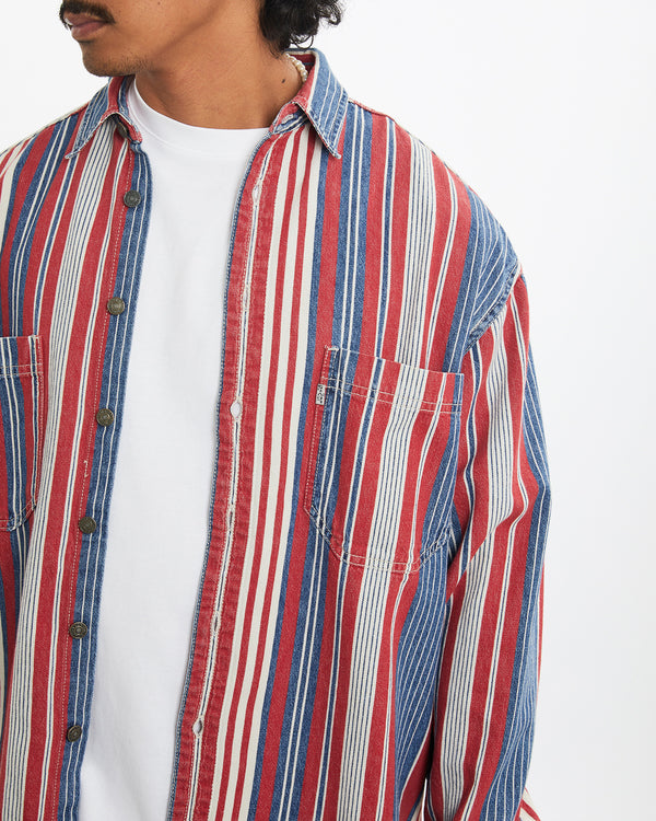 90s Levi's Denim Button Up Shirt <br>L