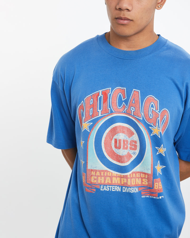 Vintage 1989 MLB Chicago Cubs Tee <br>L , The Real Deal , newtown, sydney, australia, thrift store, opshop, preloved, secondhand, sustainable, retro, antique, 70s, 80s, 90s, 2000s, 00s, fashion, clothing, streetwear, trendy, garment, style, boutique, store, shop, archive, sale, cheap, best, top