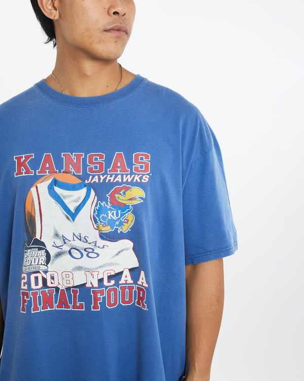 Vintage NCAA University of Kansas Jayhawks Tee <br>XL , The Real Deal , newtown, sydney, australia, thrift store, opshop, preloved, secondhand, sustainable, retro, antique, 70s, 80s, 90s, 2000s, 00s, fashion, clothing, streetwear, trendy, garment, style, boutique, store, shop, archive, sale, cheap, best, top