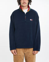 Vintage 90s Tommy Hilfiger Quarter Zip Fleece Sweatshirt <br>XL