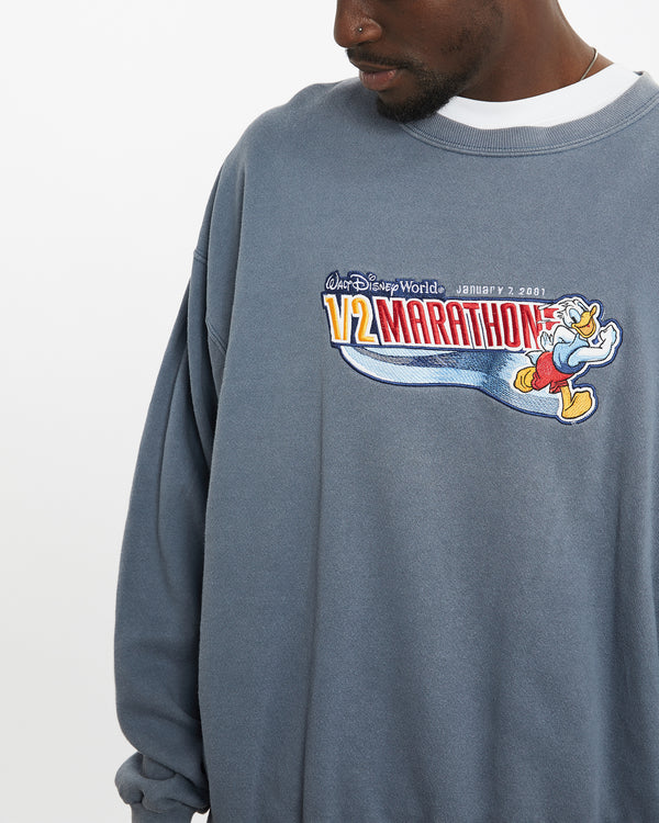 Vintage Walt Disney World 1/2 Marathon Sweatshirt <br>L , The Real Deal , newtown, sydney, australia, thrift store, opshop, preloved, secondhand, sustainable, retro, antique, 70s, 80s, 90s, 2000s, 00s, fashion, clothing, streetwear, trendy, garment, style, boutique, store, shop, archive, sale, cheap, best, top