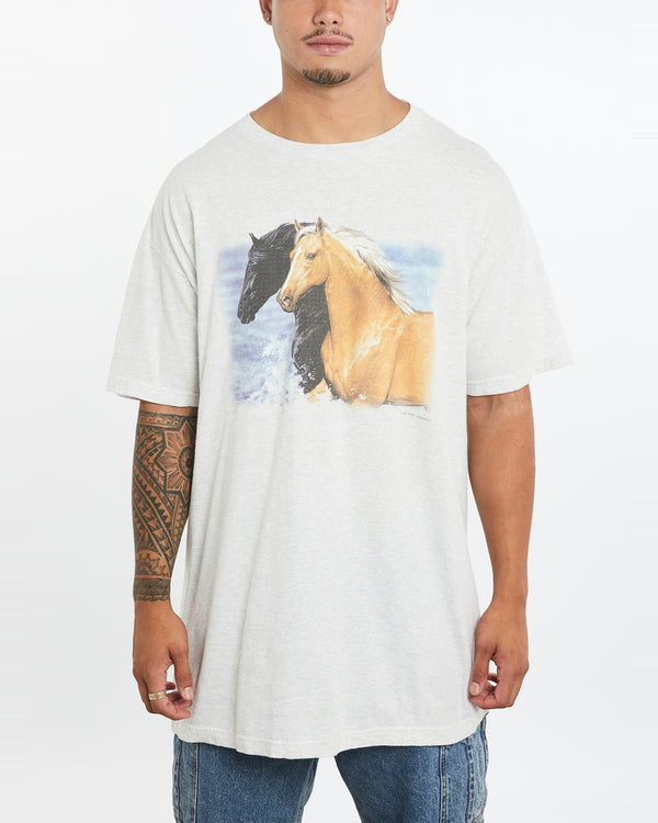 Vintage Horse Wildlife Tee <br>XL , The Real Deal , newtown, sydney, australia, thrift store, opshop, preloved, secondhand, sustainable, retro, antique, 70s, 80s, 90s, 2000s, 00s, fashion, clothing, streetwear, trendy, garment, style, boutique, store, shop, archive, sale, cheap, best, top