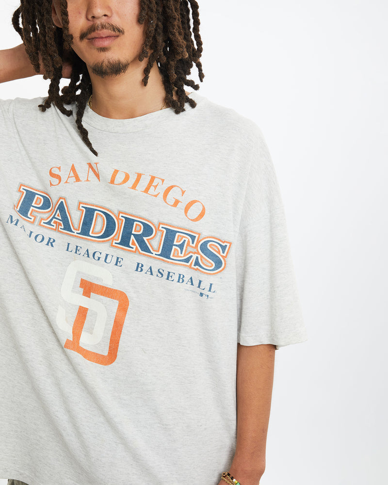 Vintage 90s MLB San Diego Padres Tee <br>L , The Real Deal , newtown, sydney, australia, thrift store, opshop, preloved, secondhand, sustainable, retro, antique, 70s, 80s, 90s, 2000s, 00s, fashion, clothing, streetwear, trendy, garment, style, boutique, store, shop, archive, sale, cheap, best, top