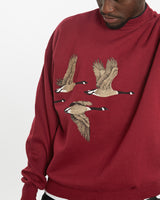 Vintage 90s Geese Wildlife Sweatshirt <br>L , The Real Deal , newtown, sydney, australia, thrift store, opshop, preloved, secondhand, sustainable, retro, antique, 70s, 80s, 90s, 2000s, 00s, fashion, clothing, streetwear, trendy, garment, style, boutique, store, shop, archive, sale, cheap, best, top