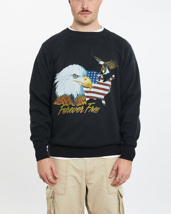 Vintage 90s 'Forever Free USA' Sweatshirt <br>L