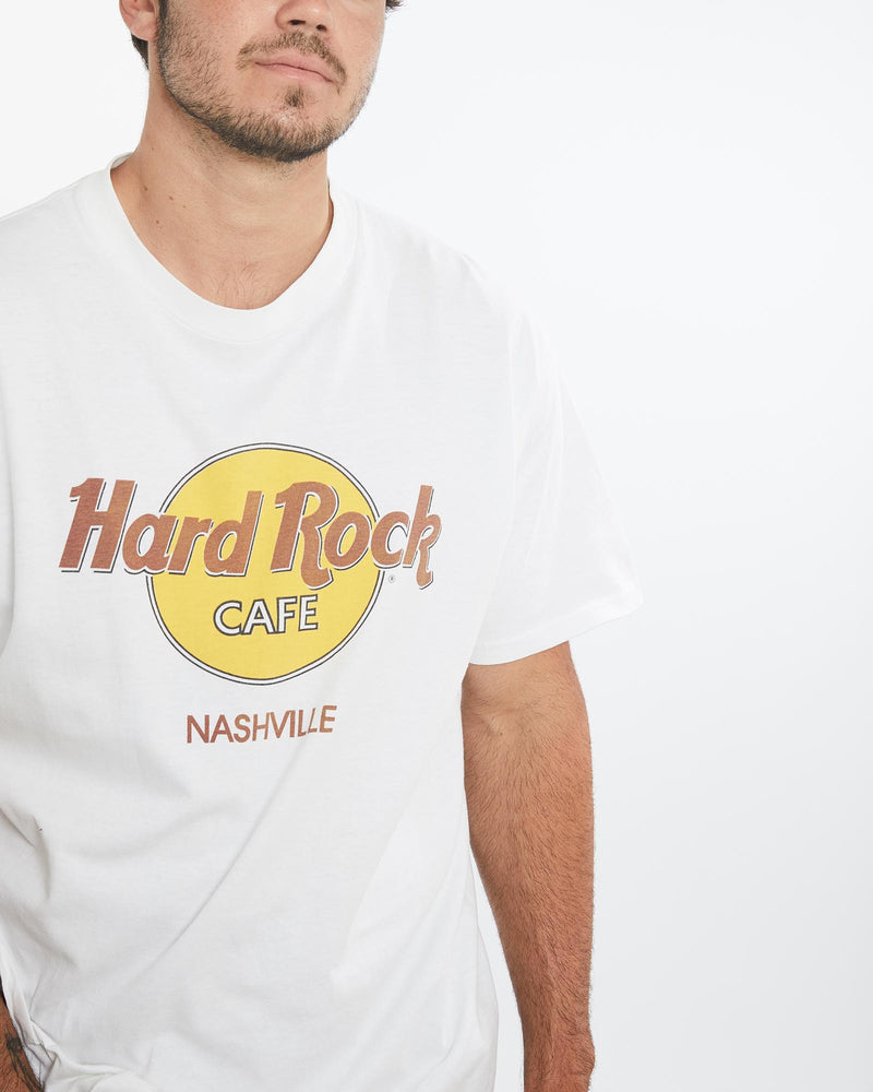 Vintage, 90s, Hard, Rock, Cafe, Tee, The Real Deal, size large, colour White, newtown, sydney, australia, thrift store, opshop, preloved, secondhand, sustainable, retro, antique, 70s, 80s, 90s, 2000s, 00s, fashion, clothing, streetwear, trendy, garment, style, boutique, store, shop, archive, sale, cheap, best, top, T-Shirts