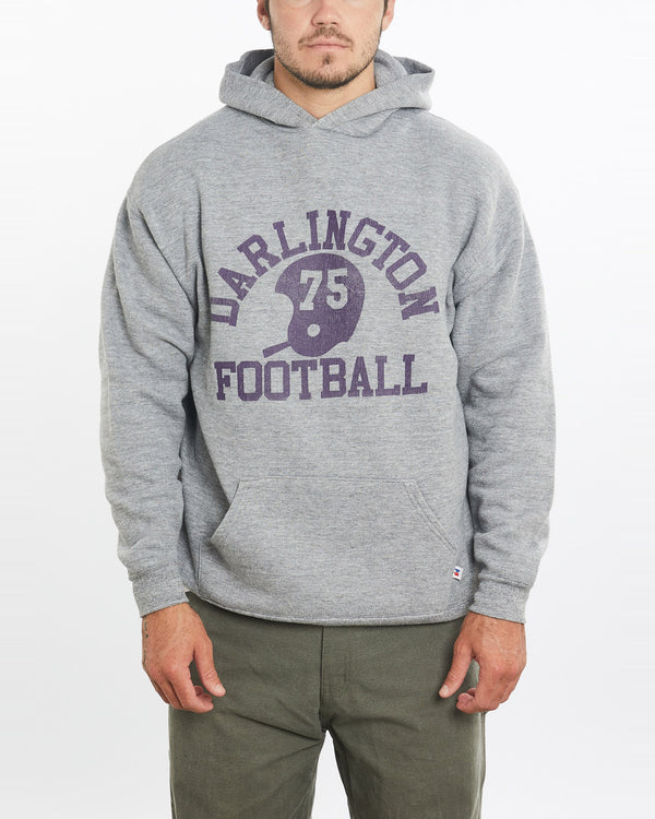 Vintage, 90s, Russell, Athletic, Darlington, Football, Hooded, Sweatshirt, The Real Deal, size large, colour Grey, newtown, sydney, australia, thrift store, opshop, preloved, secondhand, sustainable, retro, antique, 70s, 80s, 90s, 2000s, 00s, fashion, clothing, streetwear, trendy, garment, style, boutique, store, shop, archive, sale, cheap, best, top, Sweats and hoodies