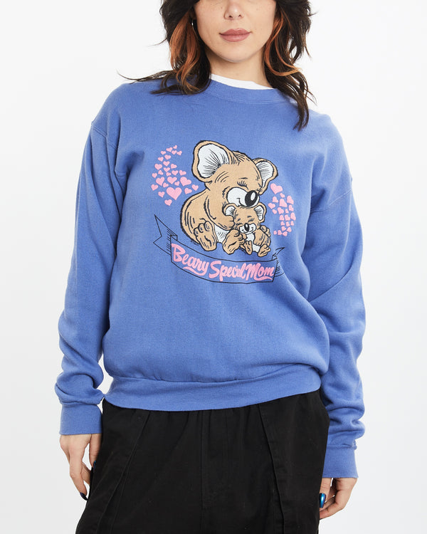 Vintage 1988 Beary Special Mum Koala Wildlife Sweatshirt <br>M