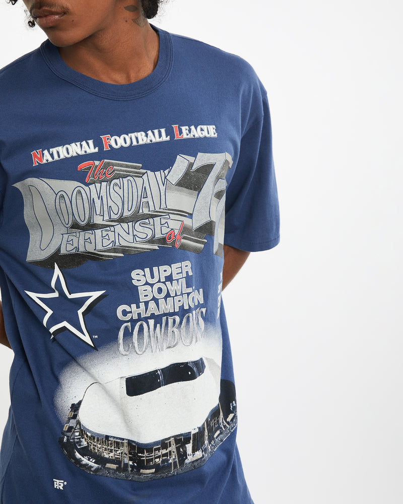 Vintage 1995 NFL Dallas Cowboys Super Bowl Tee <br>L , The Real Deal , newtown, sydney, australia, thrift store, opshop, preloved, secondhand, sustainable, retro, antique, 70s, 80s, 90s, 2000s, 00s, fashion, clothing, streetwear, trendy, garment, style, boutique, store, shop, archive, sale, cheap, best, top