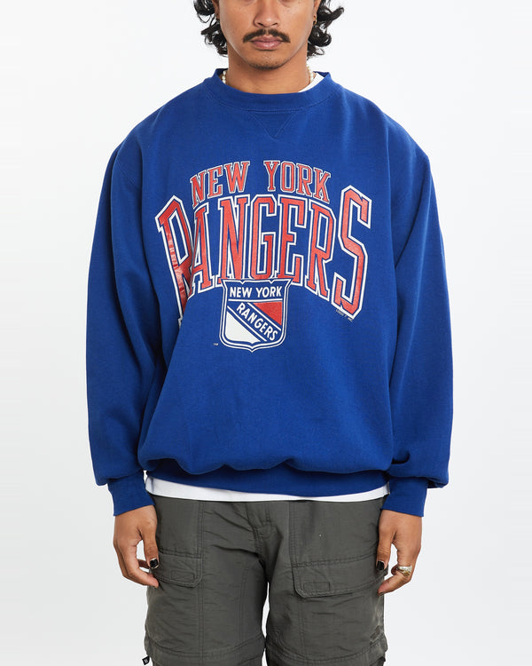 Vintage 90s NHL New York Rangers Sweatshirt <br>L , The Real Deal , newtown, sydney, australia, thrift store, opshop, preloved, secondhand, sustainable, retro, antique, 70s, 80s, 90s, 2000s, 00s, fashion, clothing, streetwear, trendy, garment, style, boutique, store, shop, archive, sale, cheap, best, top