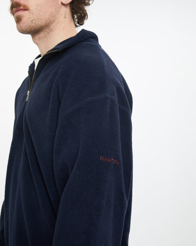 Vintage Nautica Quarter Zip Fleece Sweatshirt <br>L