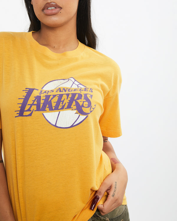 Vintage 80s NBA Los Angeles Lakers Tee <br>S , The Real Deal , newtown, sydney, australia, thrift store, opshop, preloved, secondhand, sustainable, retro, antique, 70s, 80s, 90s, 2000s, 00s, fashion, clothing, streetwear, trendy, garment, style, boutique, store, shop, archive, sale, cheap, best, top