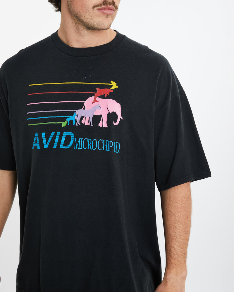 Vintage 90s AVID Pet Microchip Tech Tee <br>XL , The Real Deal , newtown, sydney, australia, thrift store, opshop, preloved, secondhand, sustainable, retro, antique, 70s, 80s, 90s, 2000s, 00s, fashion, clothing, streetwear, trendy, garment, style, boutique, store, shop, archive, sale, cheap, best, top