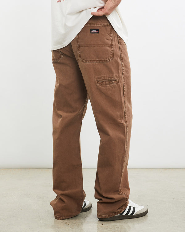 Vintage, Dickies, Carpenter, Pants, The Real Deal, size 33", colour Brown, newtown, sydney, australia, thrift store, opshop, preloved, secondhand, sustainable, retro, antique, 70s, 80s, 90s, 2000s, 00s, fashion, clothing, streetwear, trendy, garment, style, boutique, store, shop, archive, sale, cheap, best, top, Pants