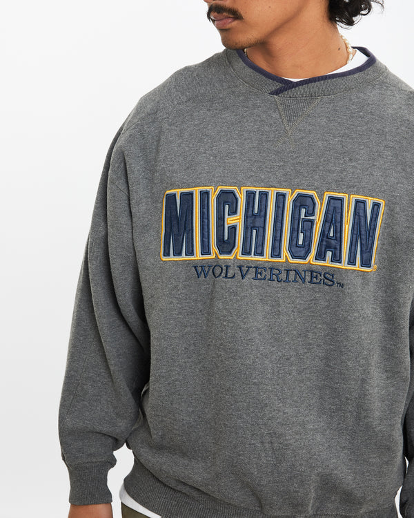 Vintage NCAA University of Michigan Wolverines Sweatshirt <br>L , The Real Deal , newtown, sydney, australia, thrift store, opshop, preloved, secondhand, sustainable, retro, antique, 70s, 80s, 90s, 2000s, 00s, fashion, clothing, streetwear, trendy, garment, style, boutique, store, shop, archive, sale, cheap, best, top