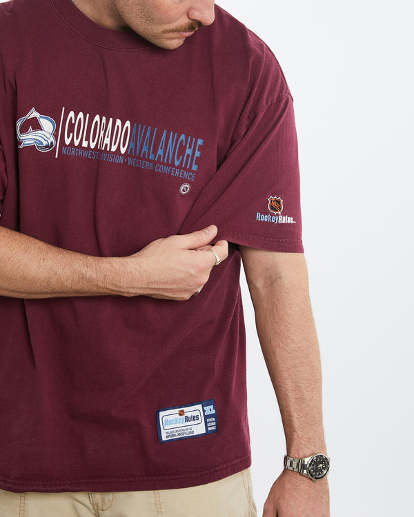 Vintage NHL Colorado Avalanche Tee <br>L , The Real Deal , newtown, sydney, australia, thrift store, opshop, preloved, secondhand, sustainable, retro, antique, 70s, 80s, 90s, 2000s, 00s, fashion, clothing, streetwear, trendy, garment, style, boutique, store, shop, archive, sale, cheap, best, top