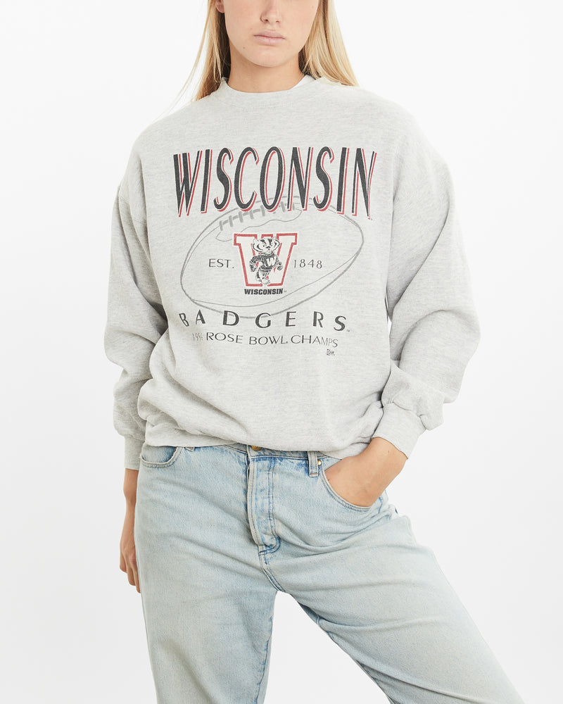 Vintage 1994 NCAA Wisconsin Badgers Rose Bowl Sweatshirt <br>M , The Real Deal , newtown, sydney, australia, thrift store, opshop, preloved, secondhand, sustainable, retro, antique, 70s, 80s, 90s, 2000s, 00s, fashion, clothing, streetwear, trendy, garment, style, boutique, store, shop, archive, sale, cheap, best, top