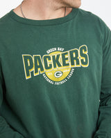 Vintage NFL Green Bay Packers Long Sleeve Tee <br>L , The Real Deal , newtown, sydney, australia, thrift store, opshop, preloved, secondhand, sustainable, retro, antique, 70s, 80s, 90s, 2000s, 00s, fashion, clothing, streetwear, trendy, garment, style, boutique, store, shop, archive, sale, cheap, best, top