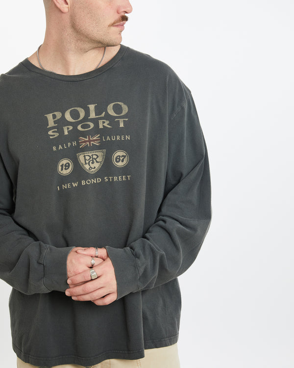 Vintage Ralph Lauren Polo Sport Long Sleeve Tee <br>XL , The Real Deal , newtown, sydney, australia, thrift store, opshop, preloved, secondhand, sustainable, retro, antique, 70s, 80s, 90s, 2000s, 00s, fashion, clothing, streetwear, trendy, garment, style, boutique, store, shop, archive, sale, cheap, best, top