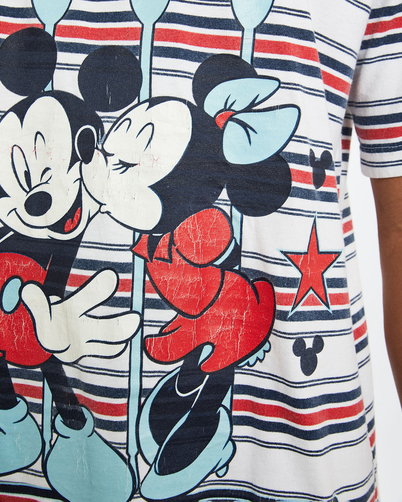 Vintage 90s Disney Mickey & Minnie Mouse Tee <br>M , The Real Deal , newtown, sydney, australia, thrift store, opshop, preloved, secondhand, sustainable, retro, antique, 70s, 80s, 90s, 2000s, 00s, fashion, clothing, streetwear, trendy, garment, style, boutique, store, shop, archive, sale, cheap, best, top