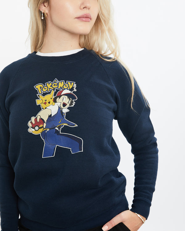 Vintage Pokémon Cartoon Sweatshirt <br>XXS , The Real Deal , newtown, sydney, australia, thrift store, opshop, preloved, secondhand, sustainable, retro, antique, 70s, 80s, 90s, 2000s, 00s, fashion, clothing, streetwear, trendy, garment, style, boutique, store, shop, archive, sale, cheap, best, top