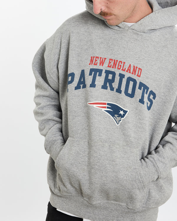 Vintage Starter NFL New England Patriots Hooded Sweatshirt <br>L , The Real Deal , newtown, sydney, australia, thrift store, opshop, preloved, secondhand, sustainable, retro, antique, 70s, 80s, 90s, 2000s, 00s, fashion, clothing, streetwear, trendy, garment, style, boutique, store, shop, archive, sale, cheap, best, top