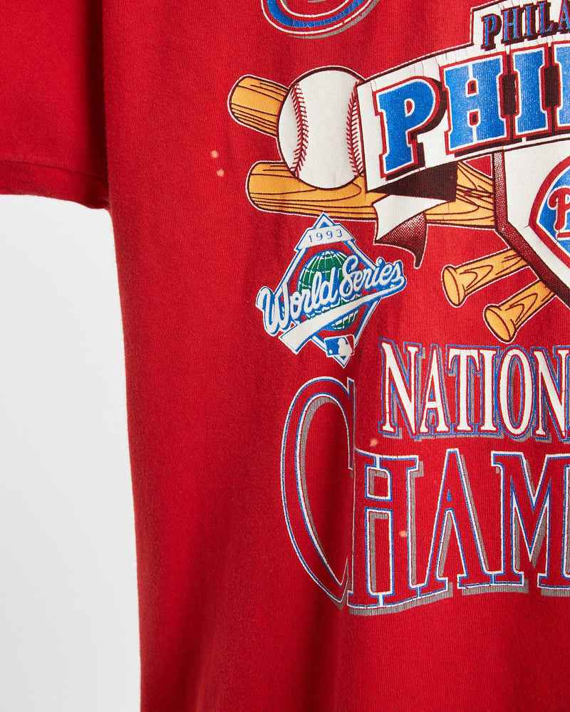 Vintage 1993 MLB Philadelphia Phillies Tee <br>XXL , The Real Deal , newtown, sydney, australia, thrift store, opshop, preloved, secondhand, sustainable, retro, antique, 70s, 80s, 90s, 2000s, 00s, fashion, clothing, streetwear, trendy, garment, style, boutique, store, shop, archive, sale, cheap, best, top