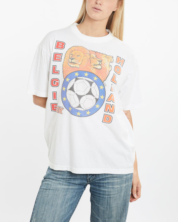 Vintage 90s Belgie Holland Soccer Tee  <br>M