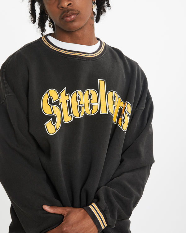 Vintage 1995 NFL Pittsburgh Steelers Sweatshirt <br>L , The Real Deal , newtown, sydney, australia, thrift store, opshop, preloved, secondhand, sustainable, retro, antique, 70s, 80s, 90s, 2000s, 00s, fashion, clothing, streetwear, trendy, garment, style, boutique, store, shop, archive, sale, cheap, best, top